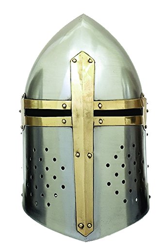 Deco 79 Metal Crusader Helmet Can Be Clubbed with Small Decorative Items