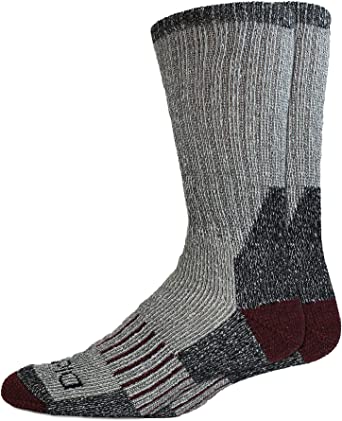 Dickies Men's 2 Pairs Heavy Weight Wool Blend Thermal Crew Socks, Black (2 Pairs), Shoe Size: 6-12