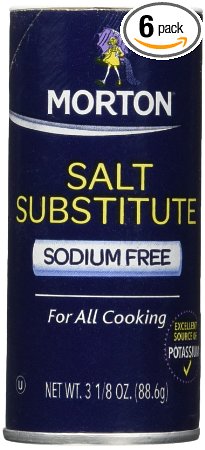 Morton Salt Substitute, 3.12-Ounce (88.6g) (Pack of 6)