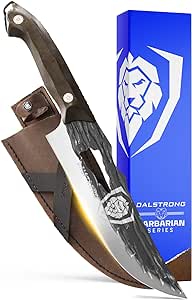 Dalstrong Chef Knife - 8 inch - Barbarian Series - Premium Swedish 14C28N High Carbon Stainless Steel - Black Brown Stabilized Wood Handle - Chef's Knife Kitchen - Sheath Included