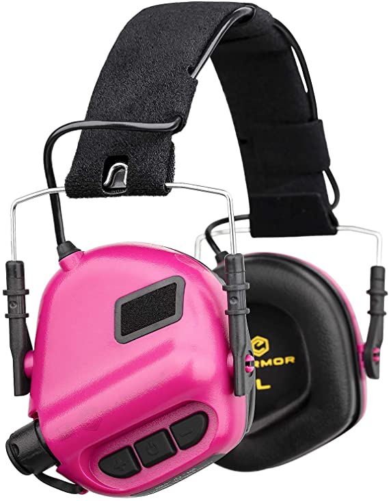 OPSMEN Electronic Shooting Earmuffs Ear Muffs Safety Tactical Gun Sound Amplification Hearing Protection NRR 22dB