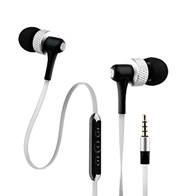 NoiseHush NX45I-12068 Handsfree Stereo 3.5mm Headset with Mic and Audio Controls for Cell Phone and Tablet - Retail Packaging - White