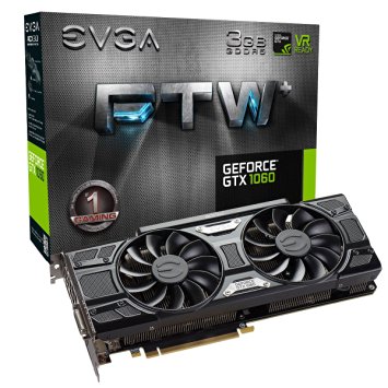 EVGA GeForce GTX 1060 3GB FTW  GAMING ACX 3.0, 3GB GDDR5, LED, DX12 OSD Support (PXOC) Graphics Cards 03G-P4-6367-KR
