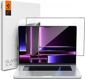 Spigen Tempered Glass Screen Protector [GlasTR Slim] Designed for MacBook Pro 16 inch (M3 / M3 Pro / M3 Max / M2 Pro / M2 Max / M1 Pro / M1 Max) [9H Hardness]