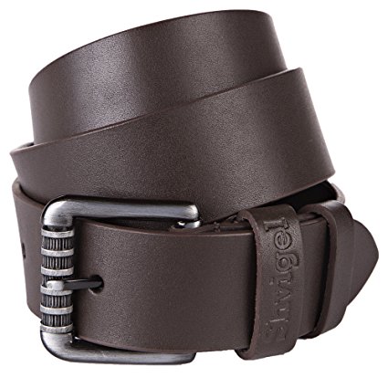Shvigel Leather Men's Belt - Casual Jean & Dress Belt for Men - Gift Box