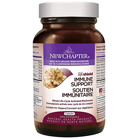 New Chapter Reishi Mushroom - LifeShield Immune Support with Organic Reishi Mushroom Vegan   Non-GMO Ingredients - 72 ct