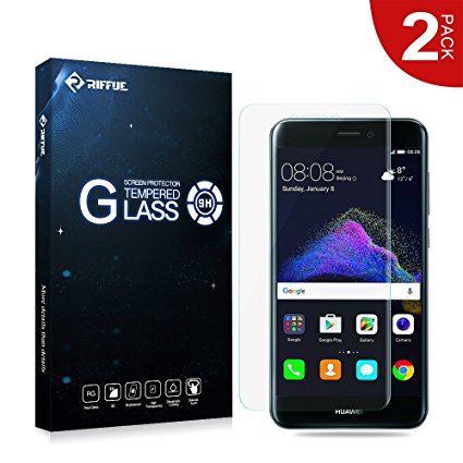 RIFFUE Huawei P9 Lite 2017 Screen Protector, High Quality Crystal Clear 9H Tempered Glass 3D Touch Compatible Film for Huawei P9 Lite 2017 5.2" [2 Pack]