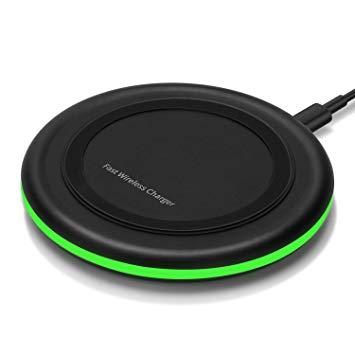 Wireless Charger 10W Qi Fast Wireless Charging Pad, 7.5W Compatible with iPhone 11,Pro,Max,XS Max,XR,XS,X,8,Plus, 10W for Samsung Galaxy Note 10/10 /9/8,S10 Plus S9 S8,AirPods and More (No AC Adapter)