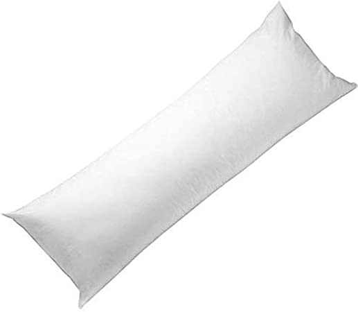 Adams Home Premium Bolster Pillow Case (Single, 3 FT White) - Pillow Cover for Back, Neck, Maternity Support Orthopedic pillows. Made In UK