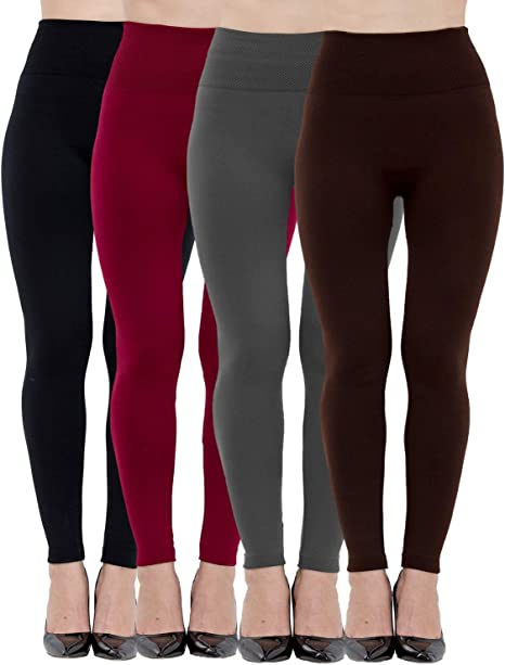 Dimore Women's Fleece Lined Leggings High Waist Soft Warm Winter Pants Slim for Women