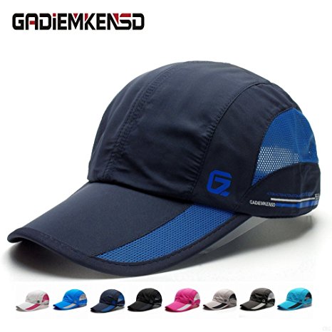 GADIEMKENSD Quick Dry Sports Hat Lightweight Breathable Soft Outdoor Run Cap (Many styles and colours)