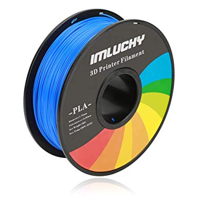 IMLUCKY PLA 3D Printer Filament, 1 kg Spool, 1.75 mm Diameter Tolerance  /- 0.03 mm (Blue)