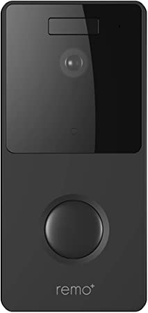 RemoBell WiFi Video Doorbell (Battery Powered, Night Vision, 2-Way Audio, HD Video, Motion Sensor) (Black)