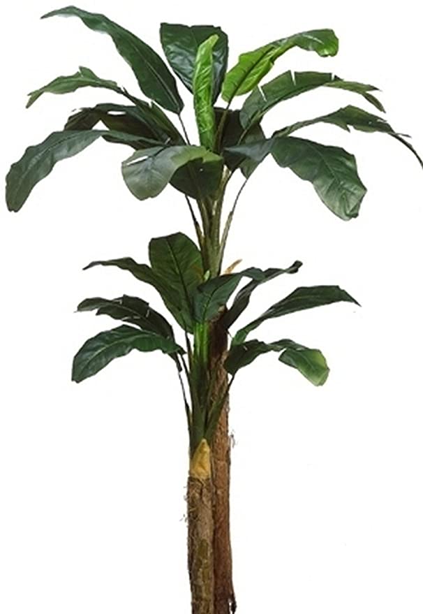 One 7 Foot Artificial Double Trunk Banana Palm Tree Not Potted