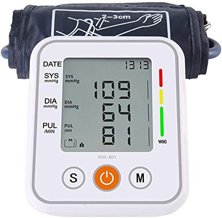 ZABB Blood Pressure Monitor - Clinically Accurate Fast Reading Automatic Upper Arm Digital BP Monitor with Large Display One Touch Operation for Home Use