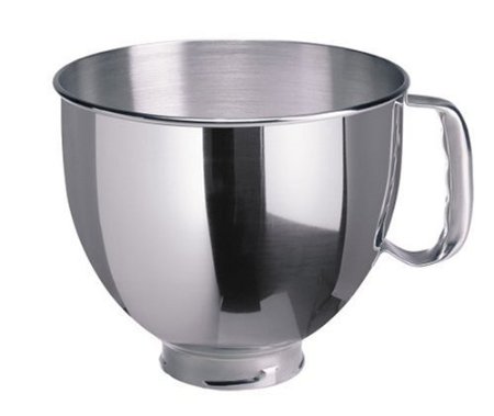 KitchenAid K5THSBP Tilt-Head Mixer Bowl with Handle Polished Stainless Steel Polished Stainless Steel 5-Quart