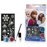 Disney Frozen Glitter Tattoo Kit with Stencils Brush Glue 2 Color Glitters