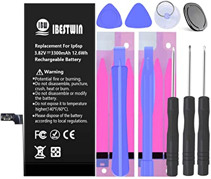 Battery for iPhone 6s Plus, Upgraded High Capacity 3300mAh (20% More Power) Replacement Battery for iPhone 6S Plus with Full Tool Kit and Instruction