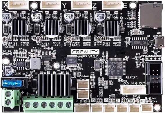 Creality Ender 3 Silent Motherboard, Upgraded 32 Bit 3D Printer Silent Board Motherboard V4.2.7 with TMC2225 Driver Marlin for Ender 3, High Quality Assembly and Use Easily Ender 3 Silent Motherboard