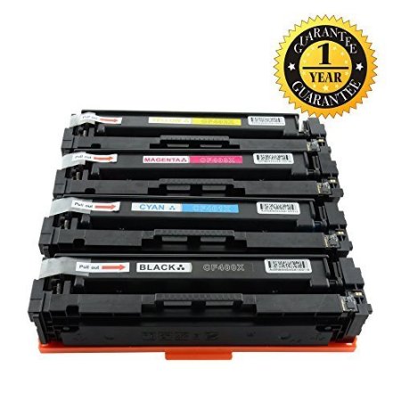 INK E-SALE CF400X CF401X CF402X CF403X 201X Toner Cartridge Compatible for HP Color LaserJet Pro M252n M252dw MFP M277n MFP M277dw High Yield 4 Pack Black Cyan Yellow Magenta