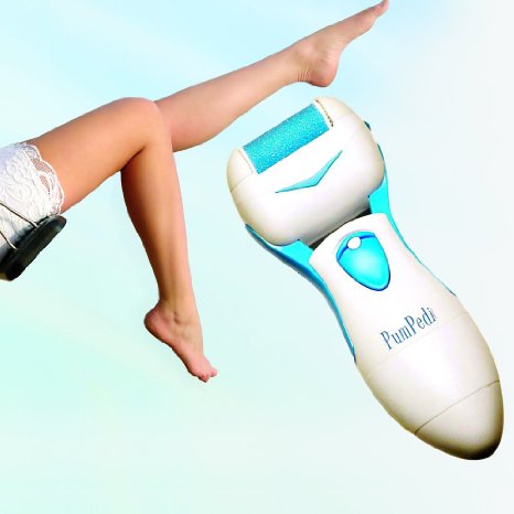 PumPedi Perfect Callus Remover for Feet- Top Rated Foot File Tool- Home Pedicure Kit Easily Removes Hard Skin for Smooth Feet Fast - Results Guaranteed- Perfect Gift- FREE Extra Roller - LIFETIME Guarantee