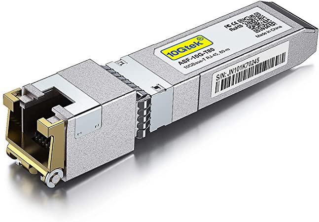 80 METERS, 10GBase-T SFP  Transceiver, RJ-45 to SFP  CAT.6a, Compatible with Cisco, Ubiquiti UniFi, Netgear, D-Link, Supermicro, Fortinet, Broadcom and More