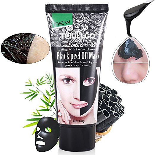 Peel Off Mask, Charcoal Peel Off Mask, Face Care Black Mask, Purifying Blackhead Remover Mask Pore Cleanser Blackhead Mask Acne Treatment Tearing Style Deep Clean Blackhead,Oil control, Acne mask(60g)