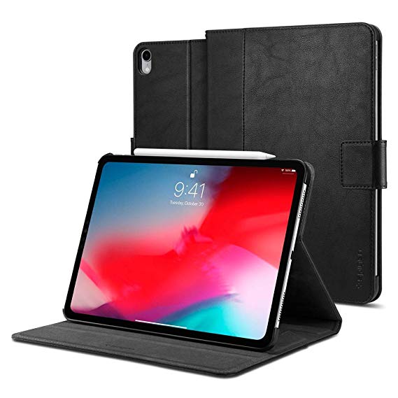 Spigen Stand Folio (Version 2) Designed for iPad Pro 11 Case (2018) - Black