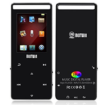 16GB MP3 Music Player, IBESTWIN Portable Lossless MP3 Audio Music Video Digital Player Metal Touch Screen with FM Radio for Running, Expand Up to 64GB