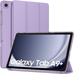 MoKo Case for Galaxy Tab A9 /A9 Plus 11 inch 2023, Slim Stand Protective Smart Cover with Hard PC Translucent Back Shell for Tab A9 Plus Tablet (SM-X210/X216/X218), Auto Wake/Sleep, Lilac