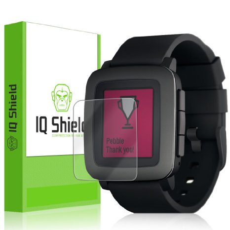 Pebble Time Screen Protector 6-PackFull Coverage IQ Shield LiQuidSkin - Lifetime Warranty - HD Ultra Clear Film - Protective Guard - Extremely Smooth  Self-Healing  Bubble-Free Shield