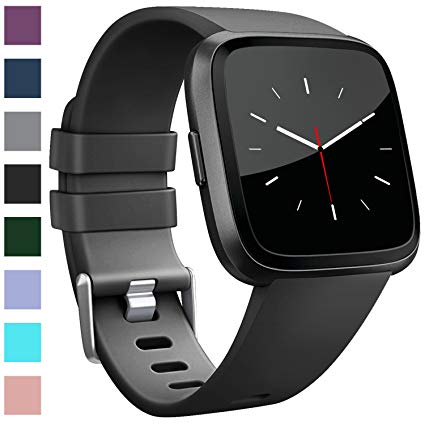 Vancle Band Compatible with Fitbit Versa Bands & Fitbit Versa Lite SE Bands, Classic Accessories Replacement Wristbands for Fitbit Versa Smartwatch (01-Black, Small)