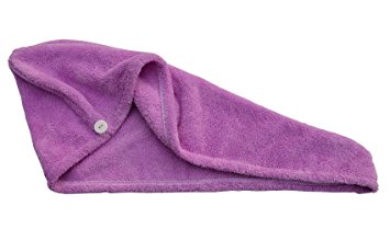 Hope Shine Microfiber Ultra Absorbent Large Hair Turban Wrap Towel Fast Drying Spa Wrap (Purple)