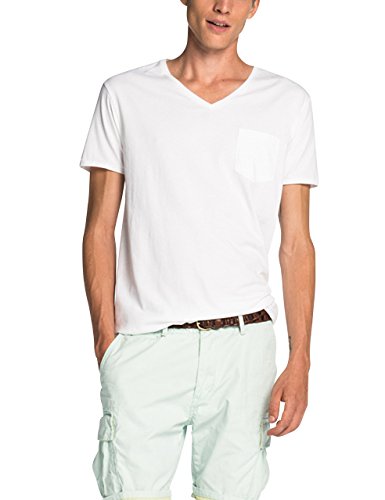 Scotch & Soda Mens Pocket V-Neck T-Shirt, White
