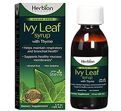 Herbion Naturals Ivy Leaf Syrup with Thyme, 5 fl oz- Helps Maintain Respiratory and Bronchial Health, Supports Healthy Mucous Membranes, Effective for Adults and Children