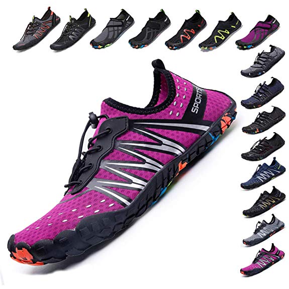 SCIEU Mens Women Barefoot Water Shoes Sports Aqua Shoes Swim Shoes for Beach Yoga Running Surfing Diving Boating Driving with Quick Dry Lightweight