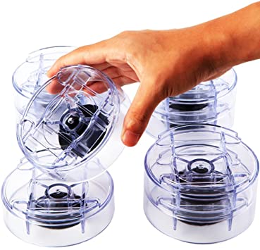 Uping Bed Risers | Adjustable Table Risers or Furniture Risers| 8 pack| Clear