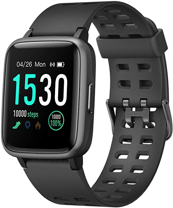 Letsfit Smart Watch, Fitness Tracker with Heart Rate Monitor, Activity Tracker with 1.3" Touch Screen, IP68 Waterproof Step Counter, Sleep Monitor, Pedometer Smartwatch for Women Men