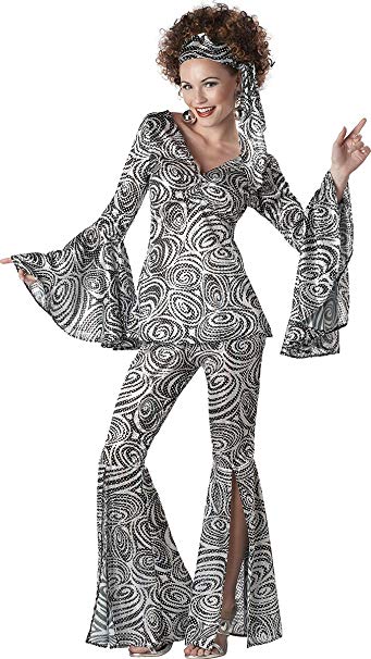 Plus Size Women's Foxy Lady Disco Dance Groovy Costume
