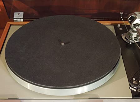 Audiophile Black Suede Leather Record Player Turntable Mat