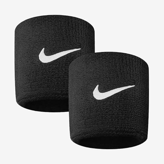 Nike Swoosh Wristbands 2pk Black | White