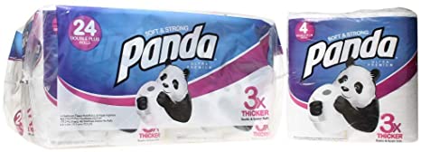 Panda Ultra Premium Toilet Paper White, 24 Rolls