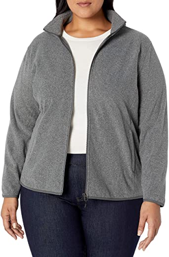 Amazon Essentials Women's Plus Size Full-Zip Polar Fleece Jacket