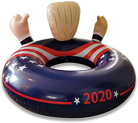 Keep America Great! Huge Hit Fool Float for Summer 2020, Re-Election Presidential Floats Inflatable Ring Swimming Tube