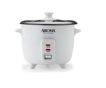 Aroma 6-Cup Pot-Style Rice Cooker, White