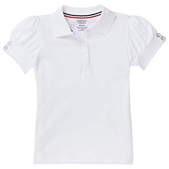 French Toast Girls' Puff Sleeve Double Button Polo
