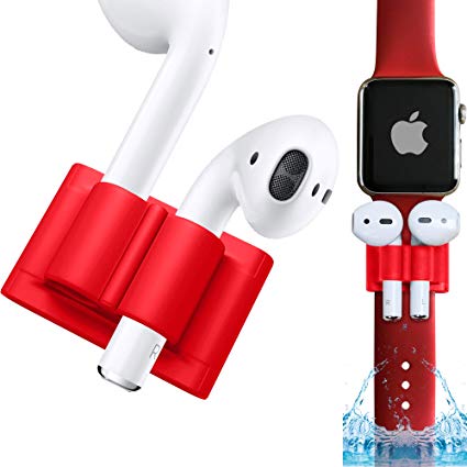 AirPods Watch Band Holder Skins | Apple Airpod Holder Exercise - Safely Secure Your AirPods On Your Wrist Strap Compatible AirPods (Red)