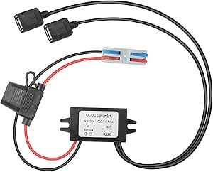 DC 8-32V to 5V Dual USB Buck Converter,12V/24V Step Down to 5V 3A max 15W Regulator Module,IP67 Waterproof Voltage Power Supply Converter,Step Down Transformer Adapter for Truck,Taxi Radio,DIY