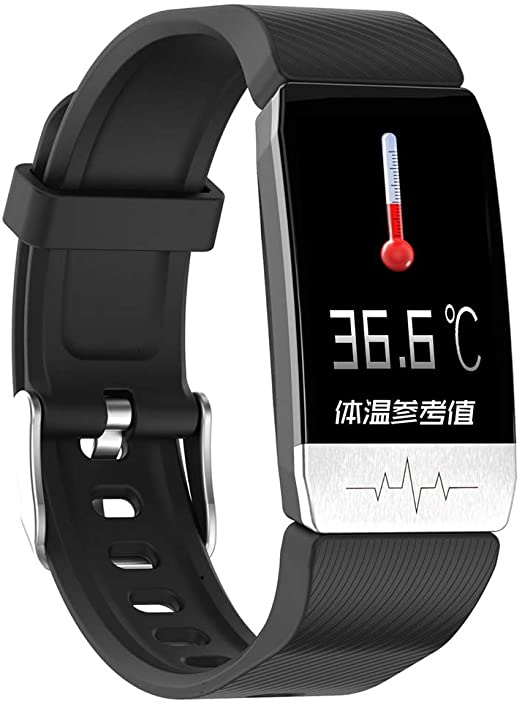ALEXTREME Smart Watch Body Thermometer Temperature Recorder Bracelet Intelligent Heart Rate Waterproof High-Precision Touching Screen GPS Bluetooth Fitness Trackers Exercises Blood Pressure Recording