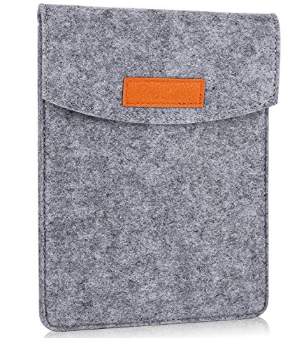 ProCase 6 Inch Sleeve Case Bag, Portable Felt Carrying Pouch Protective Cover for 5 - 6" Inch Tablet Smartphone E-Reader E-Book -Grey